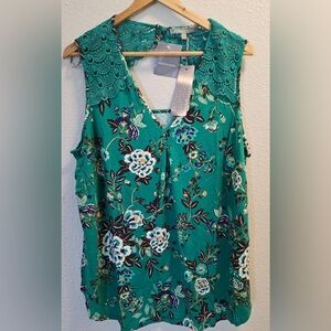 Daniel Rainn women’s floral lace trim Tunic tank top